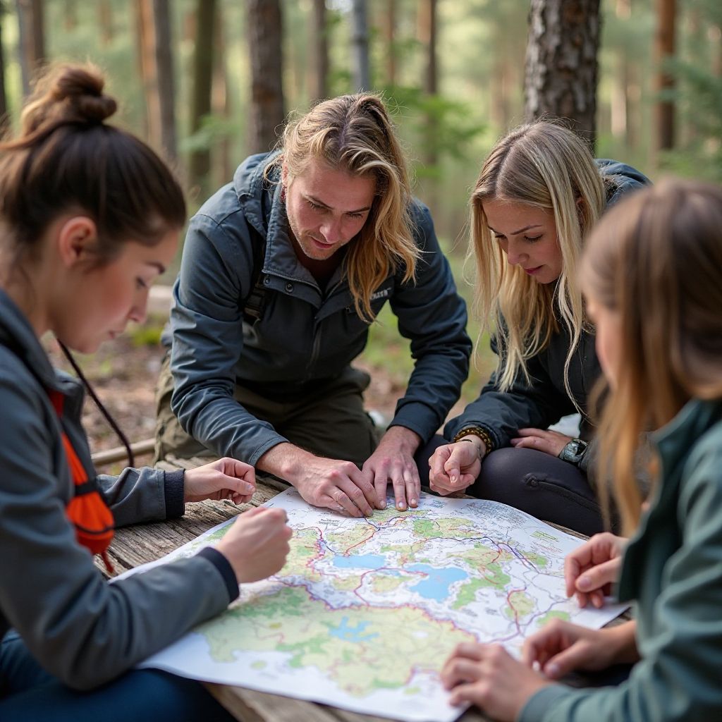 Team working on outdoor planning